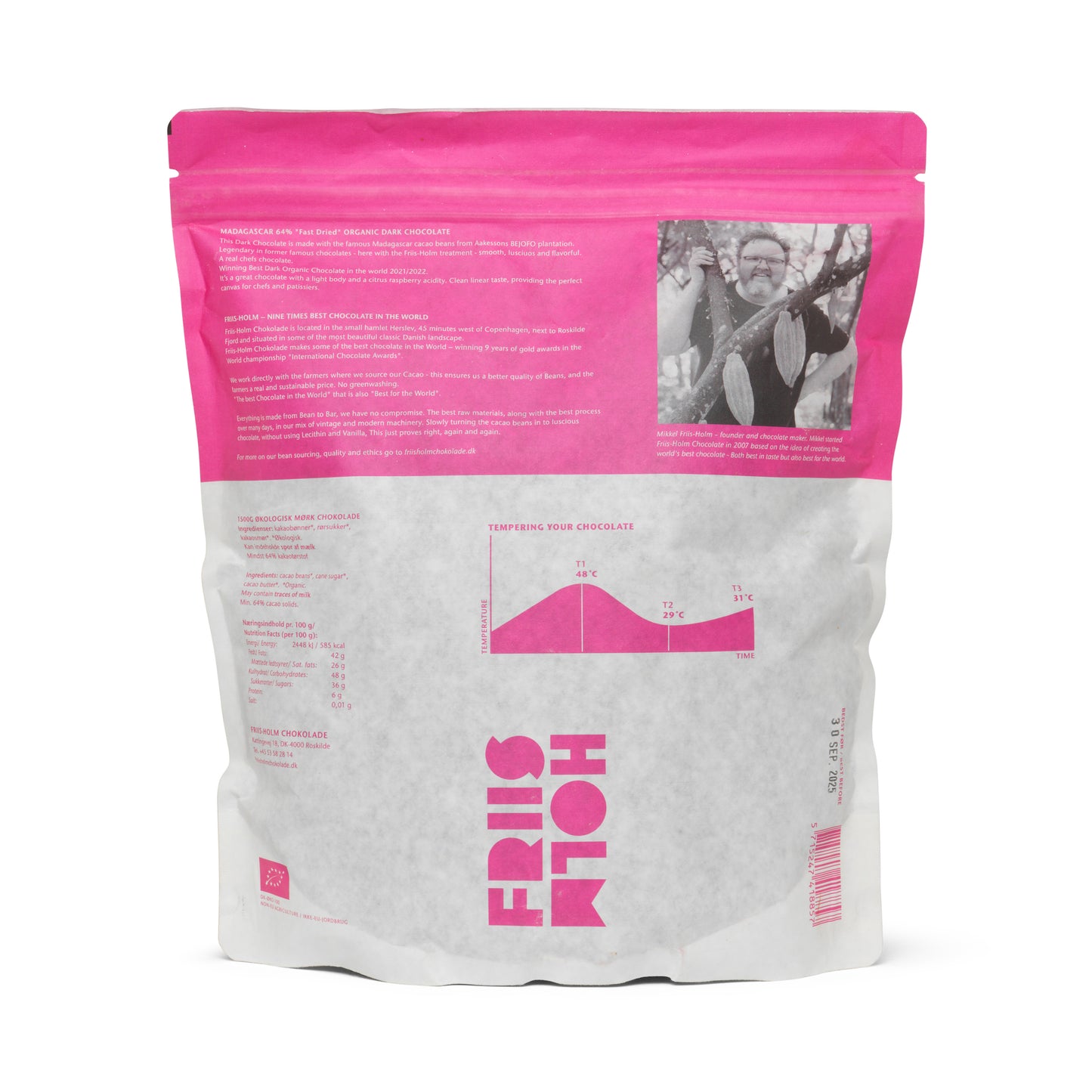 Madagascar 64% Fast Dried, 1500 g. ØKO. DK-ØKO-100. IKKE-EU-JORDBRUG
