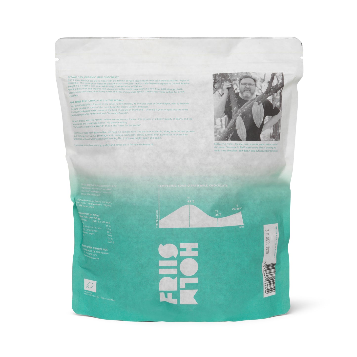 O'Payo Milk 50%, 1500 g. ØKO DK-ØKO-100. IKKE-EU-JORDBRUG