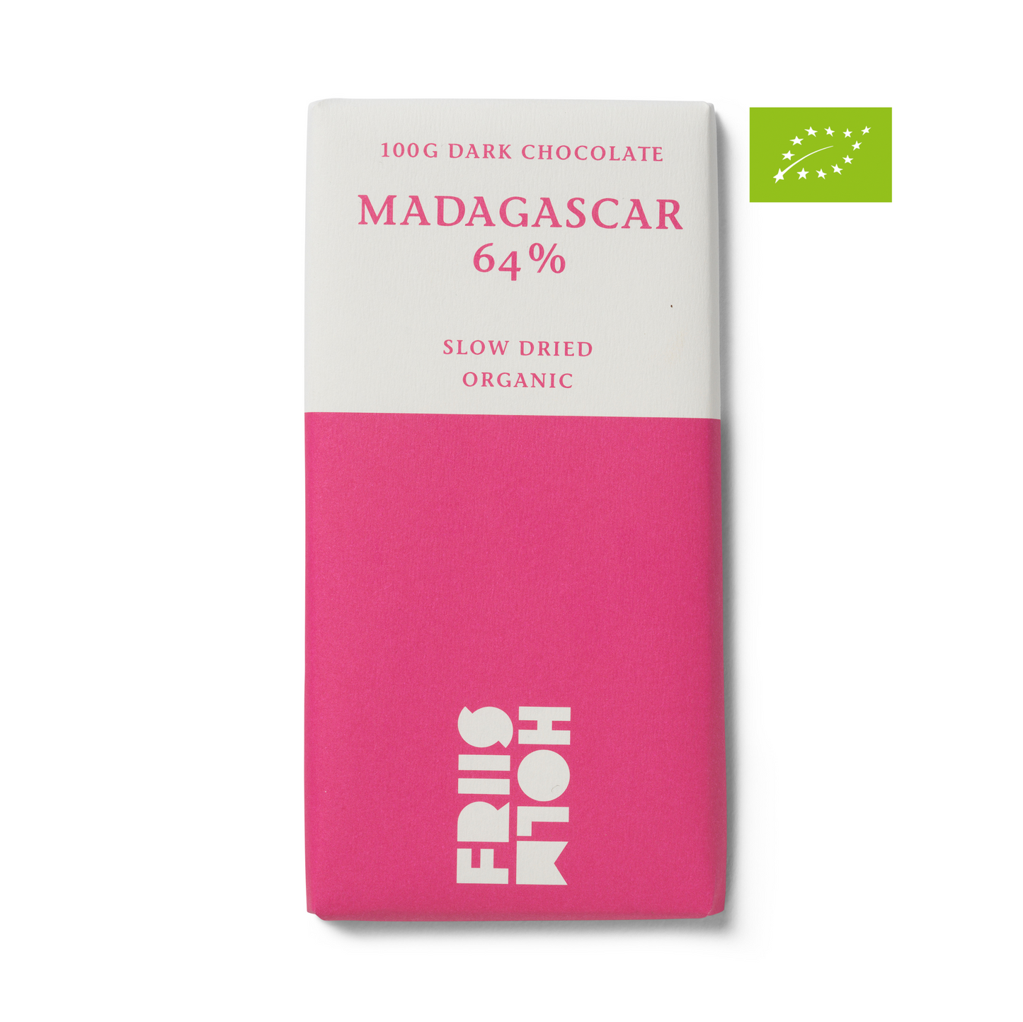 Madagascar Slow Dried 64 %, 100 g. Økologisk. DK-ØKO-100. IKKE-EU-JORDBRUG