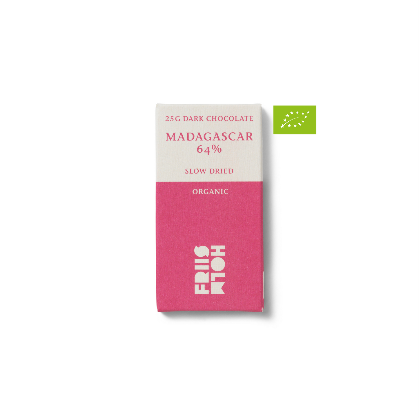 Madagascar Slow Dried 64 %, 25 g. Øko. DK-ØKO-100. IKKE-EU-JORDBRUG