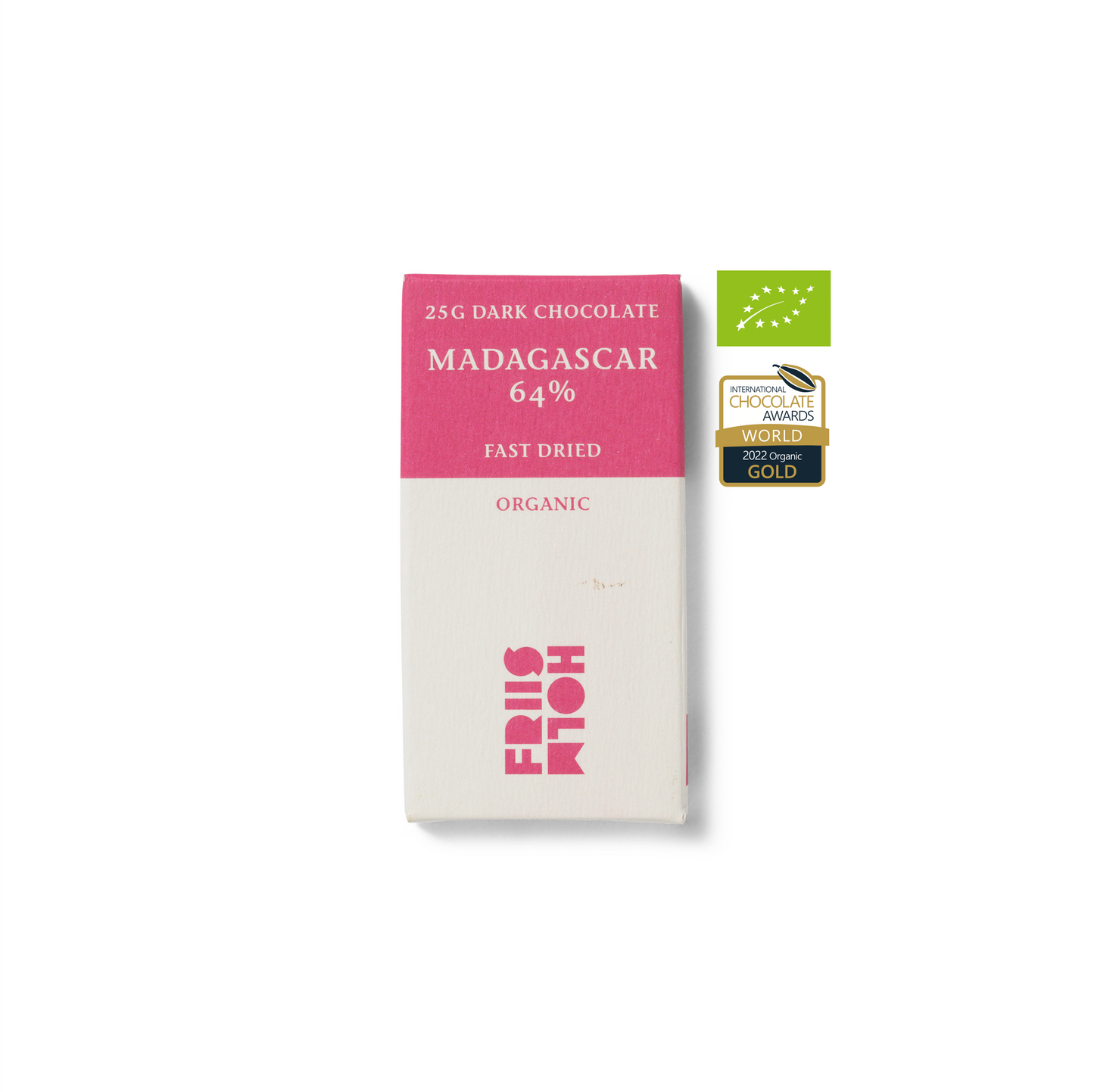Madagascar 64 % Fast Dried, 25 g. Øko. DK-ØKO-100. IKKE-EU-JORDBRUG