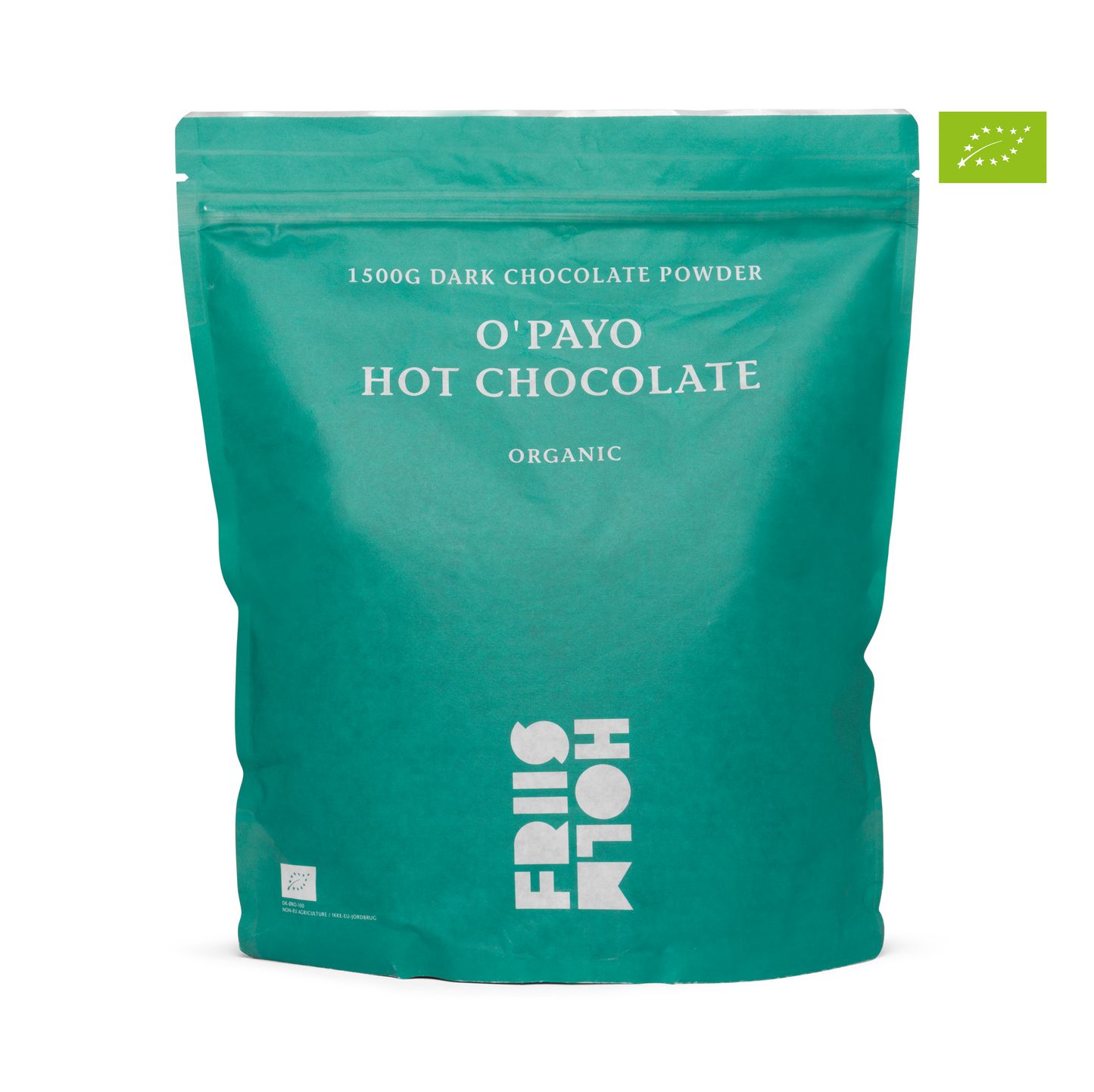 O'Payo Hot Chocolate, 1500 g. Økologisk DK-ØKO-100. IKKE-EU-JORDBRUG.