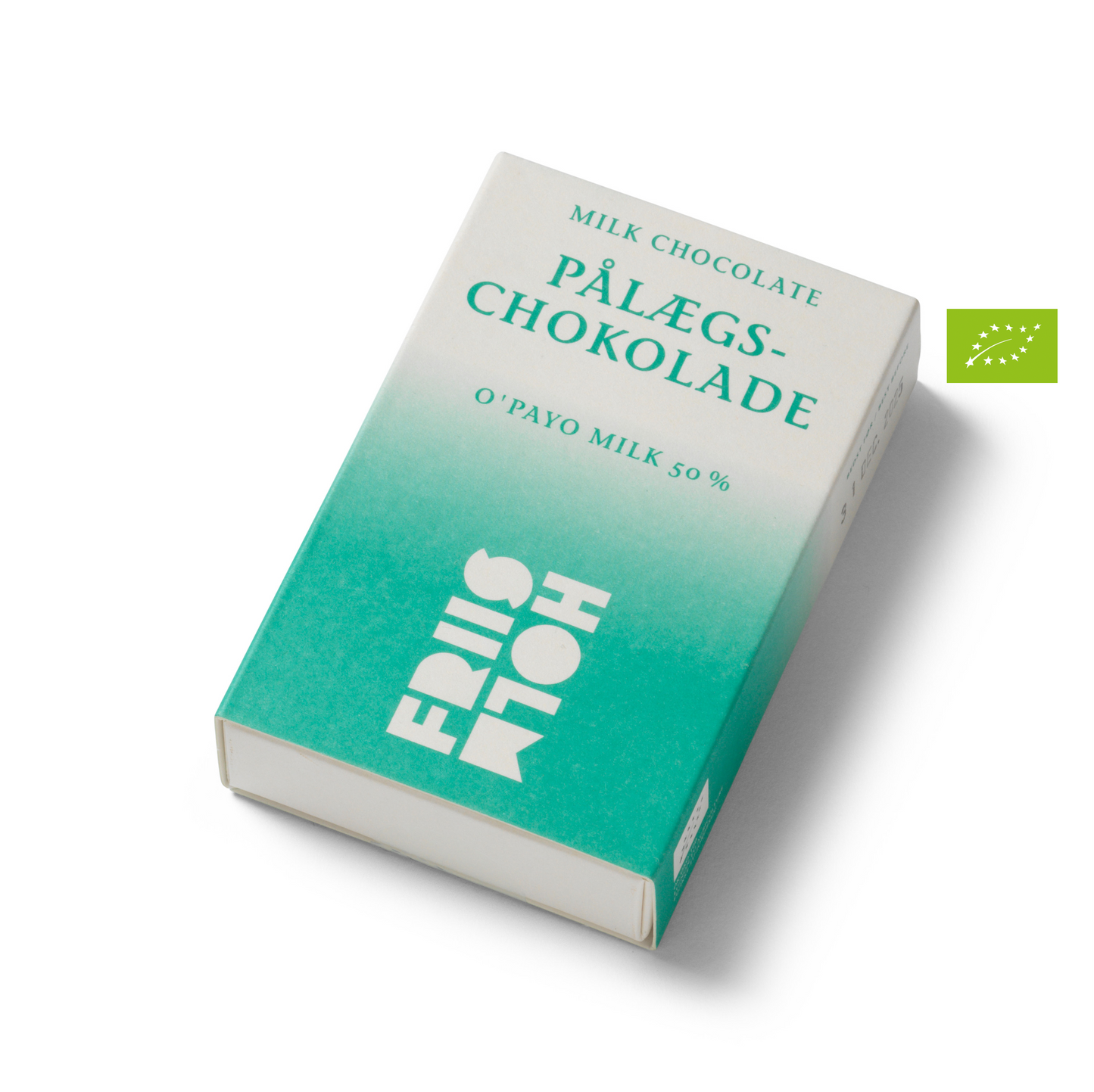 O'Payo Milk 50% Pålægschokolade. Økologisk. DK-ØKO-100. IKKE-EU-JORDBRUG