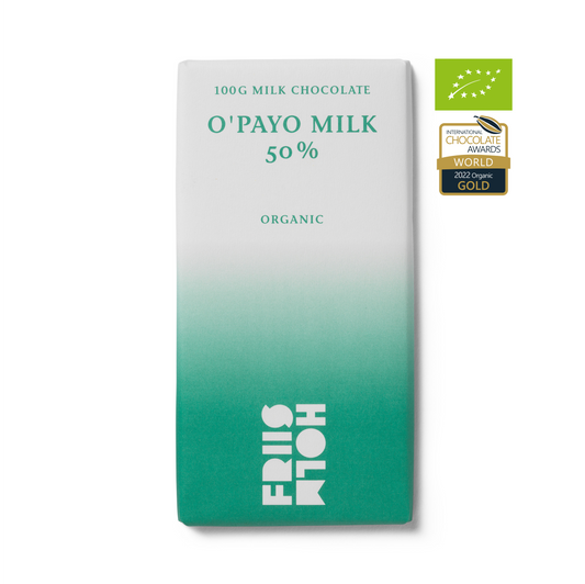 O'Payo Milk 50 %, 100 g. Øko. DK-ØKO-100. IKKE-EU-JORDBRUG