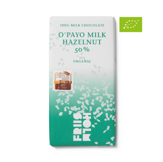 O'Payo Milk Hazelnut 50 %, 100 g.